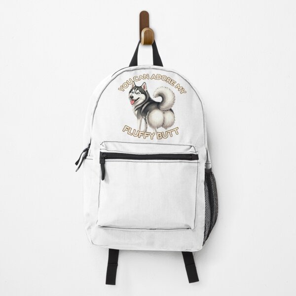 Item preview, You Can Adore My Fluffy Butt – Cute Husky Dog Meme designed and sold by DailyStruggleCo.