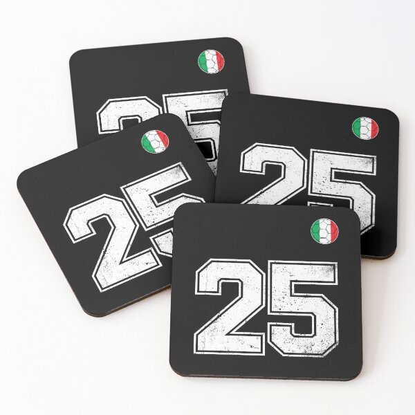 Item preview, Italy Soccer Number 25 Vintage Sports Fan designed and sold by RoyesButler.