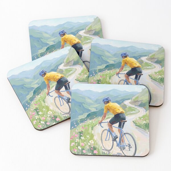Item preview, Cycling The Climb Man Road Bike Abstract designed and sold by Pastelle Art.