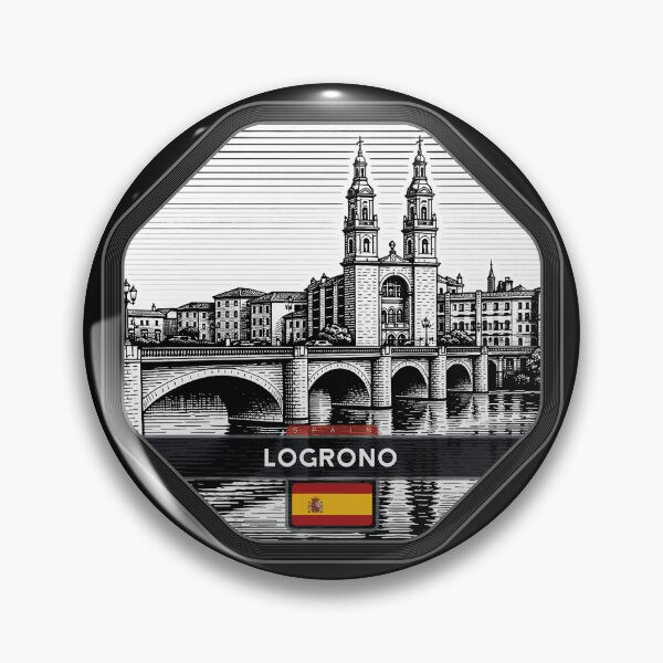 Item preview,  Logrono Spain Linocut Style  designed and sold by Thistle-TShop.