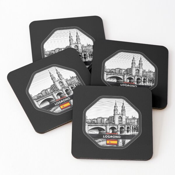Item preview,  Logrono Spain Linocut Style  designed and sold by Thistle-TShop.