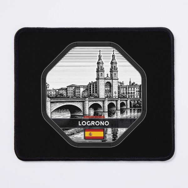 Item preview, Logrono Spain Linocut Style designed and sold by Thistle-TShop.
