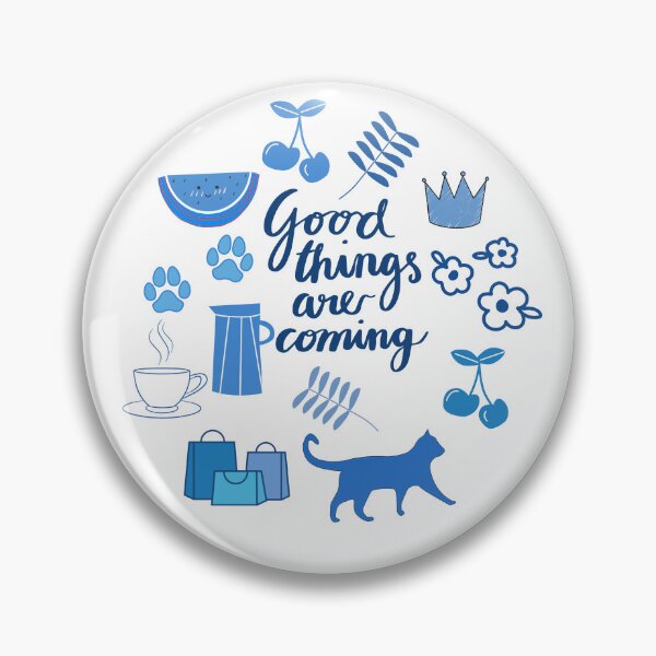 Item preview, electric blue dreams // good things are coming lifestyle collage designed and sold by Creativ_Design.