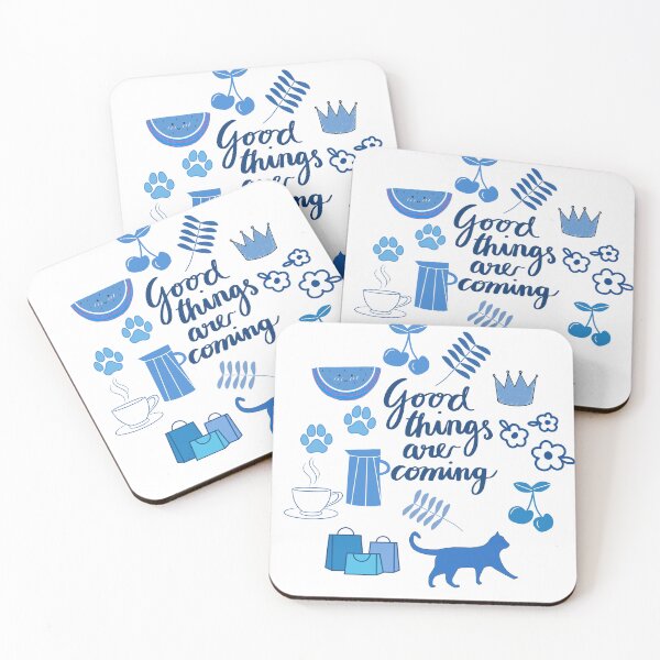 Item preview, electric blue dreams // good things are coming lifestyle collage designed and sold by Creativ_Design.