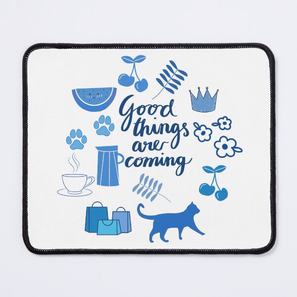 Item preview, electric blue dreams // good things are coming lifestyle collage designed and sold by Creativ_Design.
