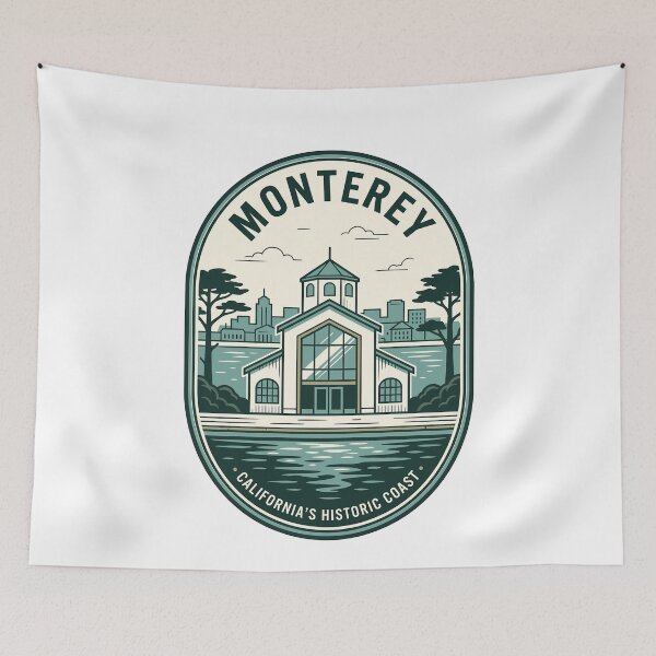 Item preview, Monterey California Historic Coast Vintage Travel Emblem designed and sold by k3rstman1.