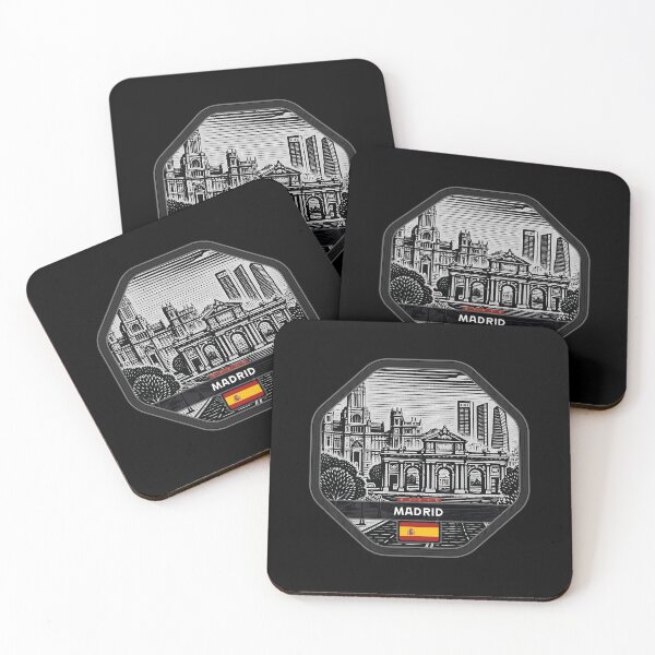 Item preview, Madrid Spain Linocut Style  designed and sold by Thistle-TShop.