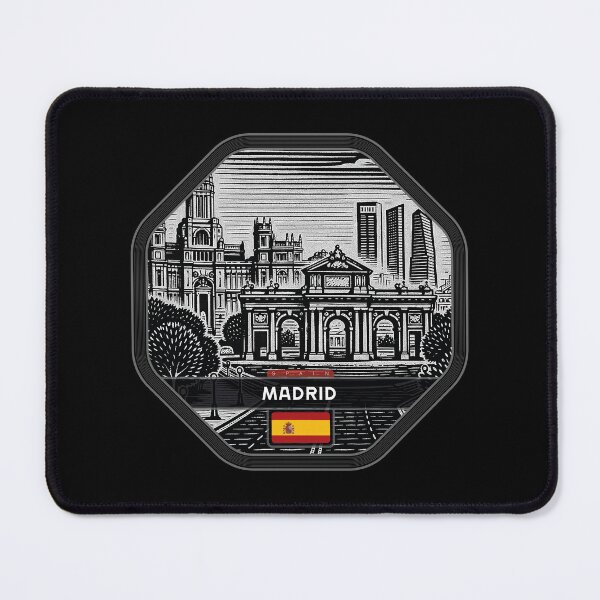 Item preview, Madrid Spain Linocut Style designed and sold by Thistle-TShop.