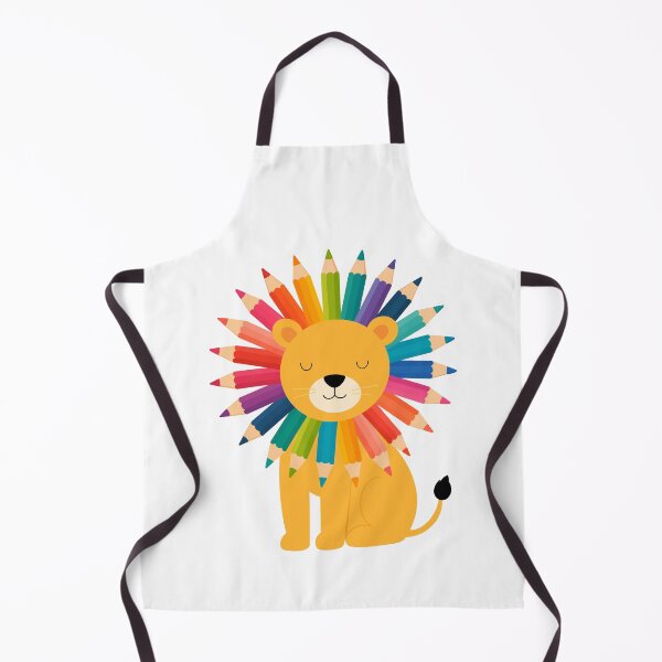 Item preview, Rainbow Pencil Lion Illustration designed and sold by OlhaDreamArt.