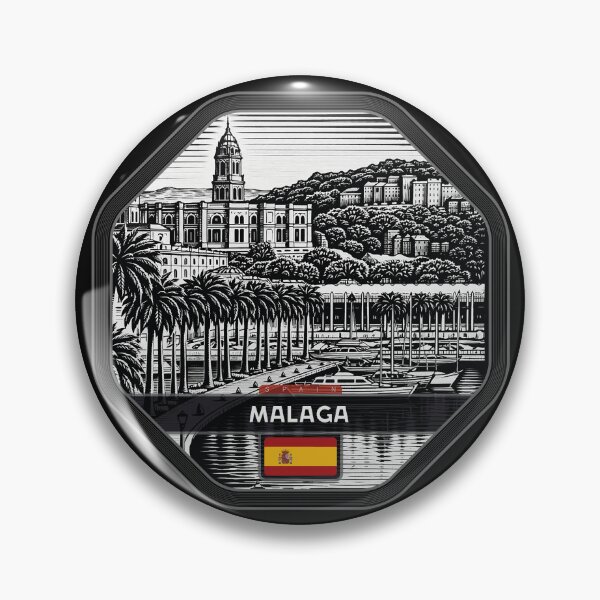 Item preview, Malaga Spain Linocut Style  designed and sold by Thistle-TShop.