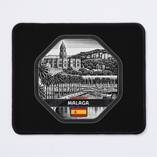 Item preview, Malaga Spain Linocut Style designed and sold by Thistle-TShop.