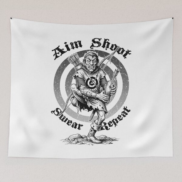 Item preview, Archery Aim Shoot Swear Repeat Funny Medieval Archer designed and sold by GrandeDuc.