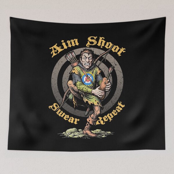 Item preview, Archery Aim Shoot Swear Repeat Funny Medieval Archer designed and sold by GrandeDuc.