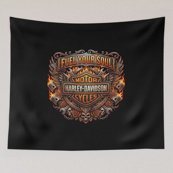 Item preview, Harley Davidson Fuel Your Soul Ride Forever Biker Design designed and sold by enzoade.
