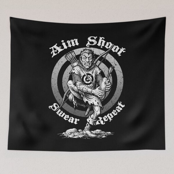 Item preview, Archery Aim Shoot Swear Repeat Funny Medieval Archer designed and sold by GrandeDuc.