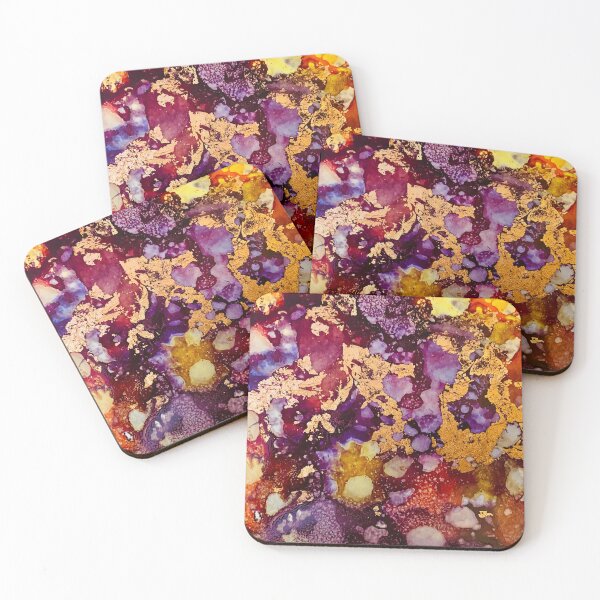 Item preview, Alcohol ink and copper leaf designed and sold by Quinacridone Quest.