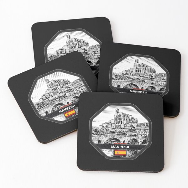 Item preview, Manresa Spain Linocut Style  designed and sold by Thistle-TShop.
