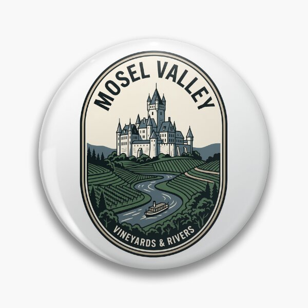Item preview, Vintage Mosel Valley Germany River Castle Vineyards designed and sold by k3rstman1.