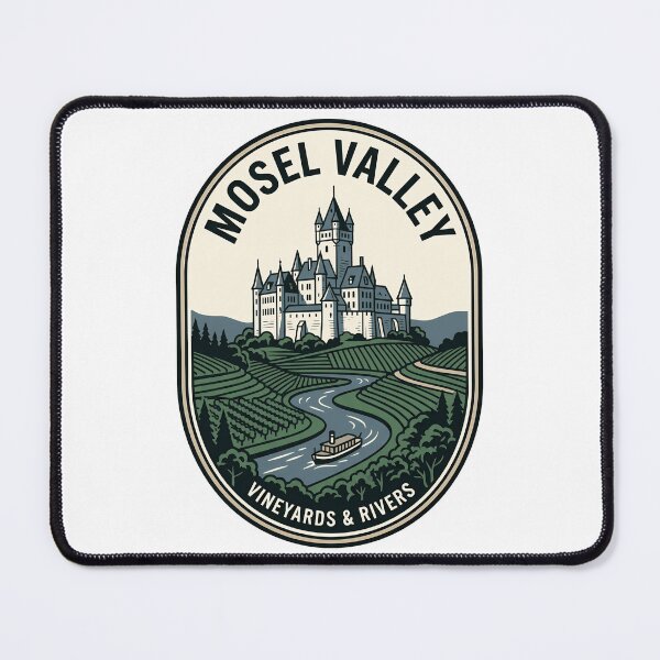 Item preview, Vintage Mosel Valley Germany River Castle Vineyards designed and sold by k3rstman1.