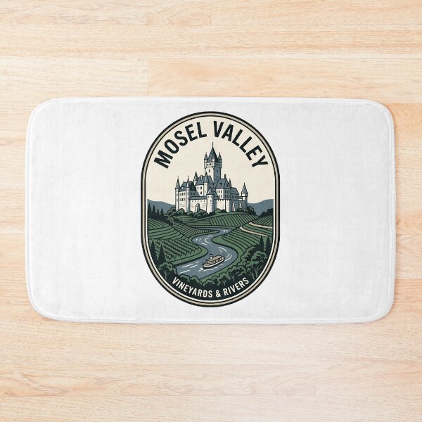 Item preview, Vintage Mosel Valley Germany River Castle Vineyards designed and sold by k3rstman1.