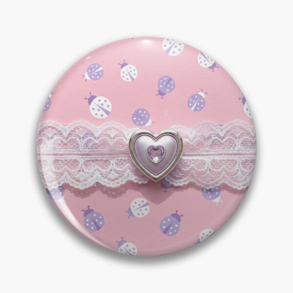 Item preview, Heart Charm on Lace Ribbon Cute Ladybugs designed and sold by purplesensation.