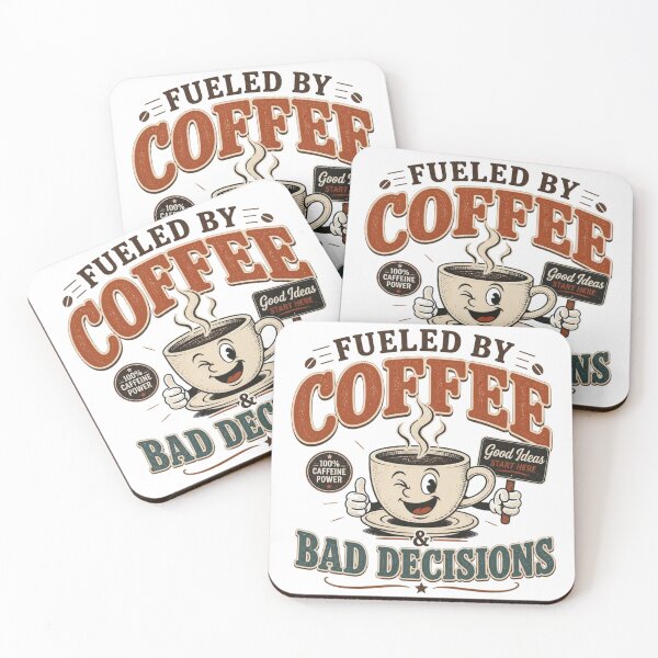 Item preview, Fueled By Coffee And Bad Decisions Funny Shirt designed and sold by kaream1308.