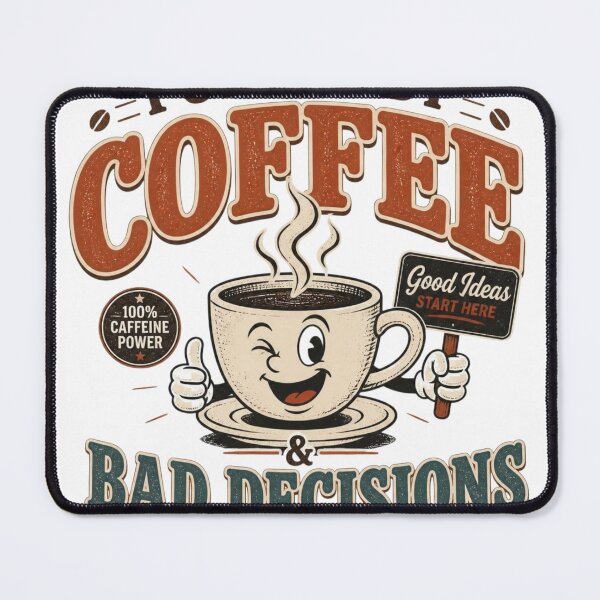 Item preview, Fueled By Coffee And Bad Decisions Funny Shirt designed and sold by kaream1308.