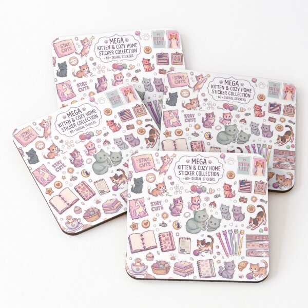 Item preview, Adorable Kitten Palette - Die-Cut Sticker  designed and sold by YunsCozyCorner.