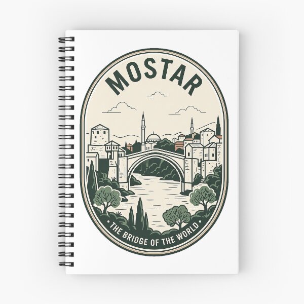 Item preview, Vintage Mostar Old Bridge Bosnia Travel Badge designed and sold by k3rstman1.