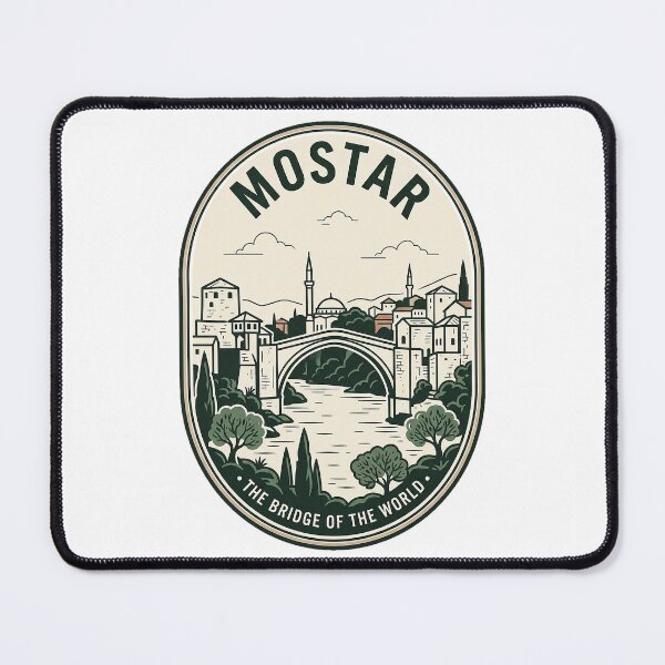 Item preview, Vintage Mostar Old Bridge Bosnia Travel Badge designed and sold by k3rstman1.
