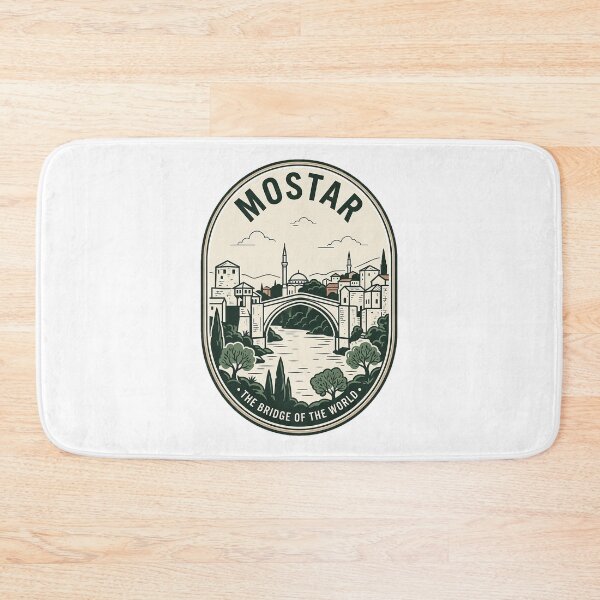 Item preview, Vintage Mostar Old Bridge Bosnia Travel Badge designed and sold by k3rstman1.