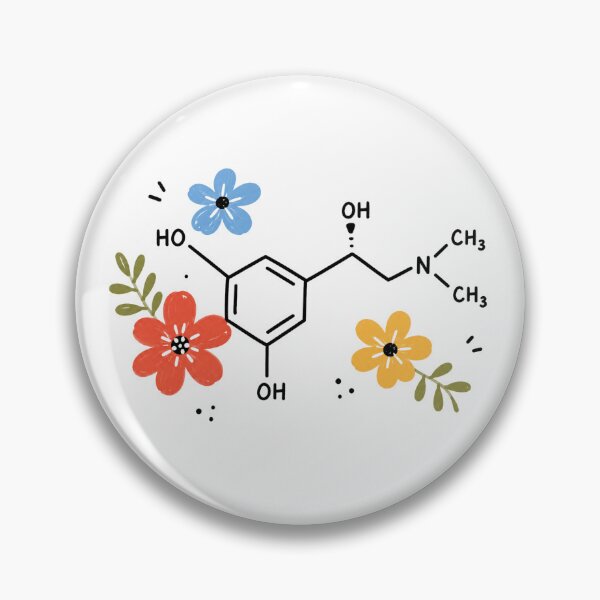 Item preview, Epinephrine Molecule Floral Wildflower Neuroscience designed and sold by bosamji.