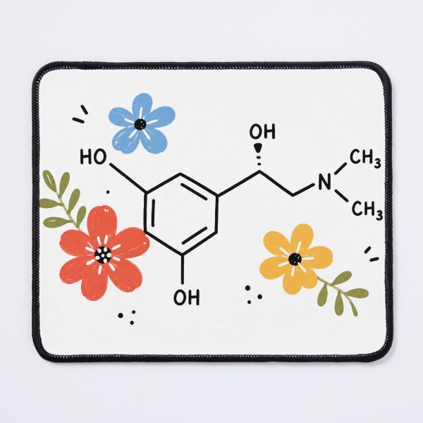 Item preview, Epinephrine Molecule Floral Wildflower Neuroscience designed and sold by bosamji.