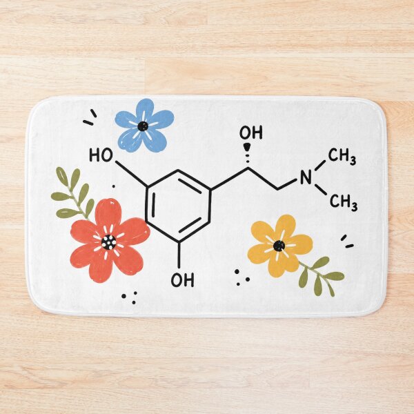 Item preview, Epinephrine Molecule Floral Wildflower Neuroscience designed and sold by bosamji.