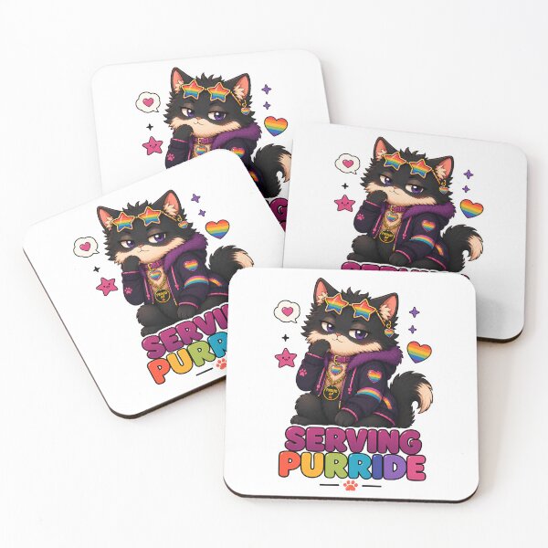 Item preview, Serving Purride Pride Cat Sticker designed and sold by MoodCats.