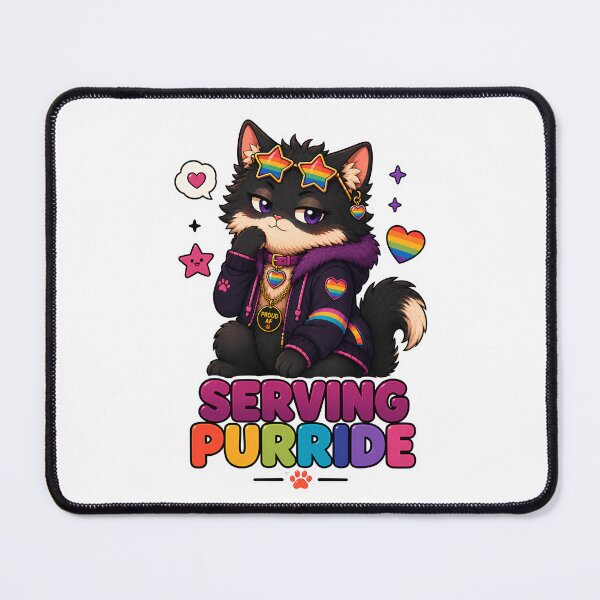 Item preview, Serving Purride Pride Cat Sticker designed and sold by MoodCats.