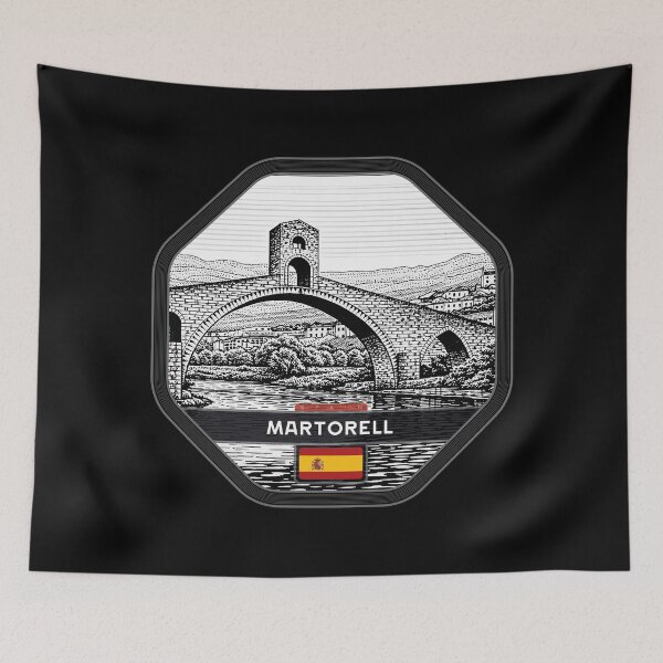 Item preview, Martorell Spain Linocut Style  designed and sold by Thistle-TShop.