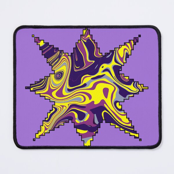 Item preview, Electric Yellow and Purple Swirl – Bold Psychedelic Abstract Art  designed and sold by Zeddessay.
