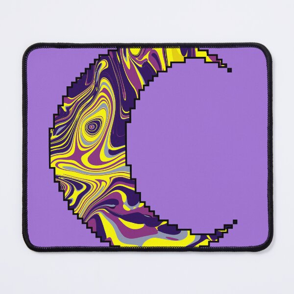 Item preview, Electric Yellow and Purple Swirl – Bold Psychedelic Abstract Art  designed and sold by Zeddessay.