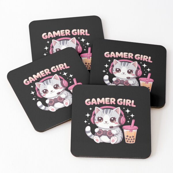 Item preview, Gamer Girl Cat designed and sold by sailorjessiArt.