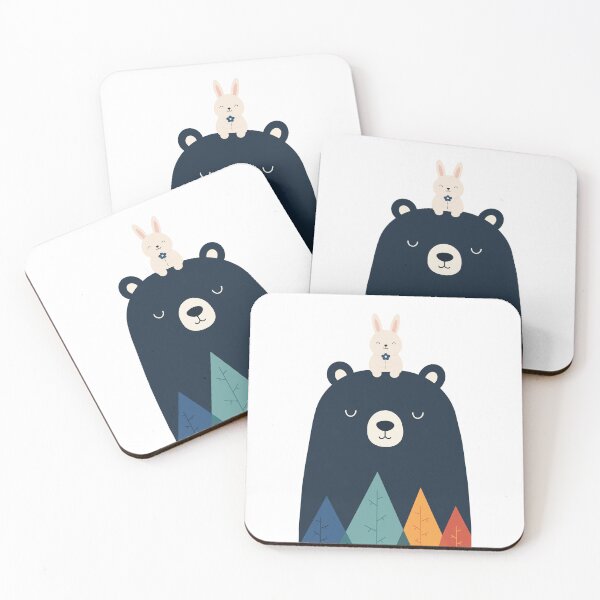 Item preview, Cute Bear and Bunny Illustration designed and sold by OlhaDreamArt.
