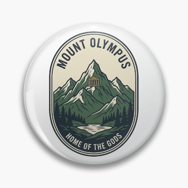 Item preview, Vintage Mount Olympus Greek Mythology Mountain Badge designed and sold by k3rstman1.