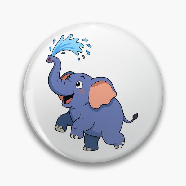 Item preview, Cute Playful Baby Elephant Spraying Water designed and sold by Asapusri.