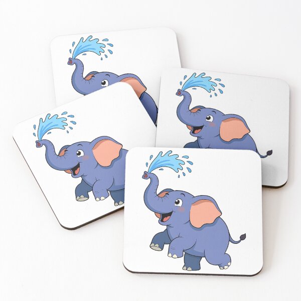 Item preview, Cute Playful Baby Elephant Spraying Water designed and sold by Asapusri.
