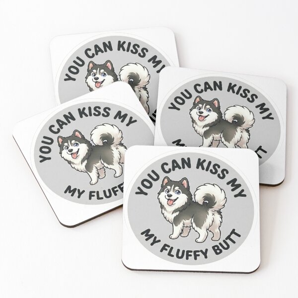 Item preview, You Can Kiss My Fluffy Butt – Cute Husky Doodle designed and sold by DailyStruggleCo.