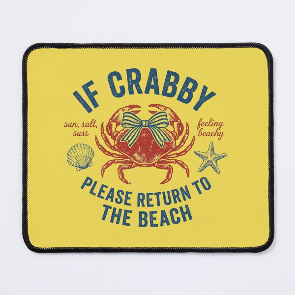 Item preview, If Crabby Please Return To The Beach Funny Vintage Crab designed and sold by AdyKurniawan.