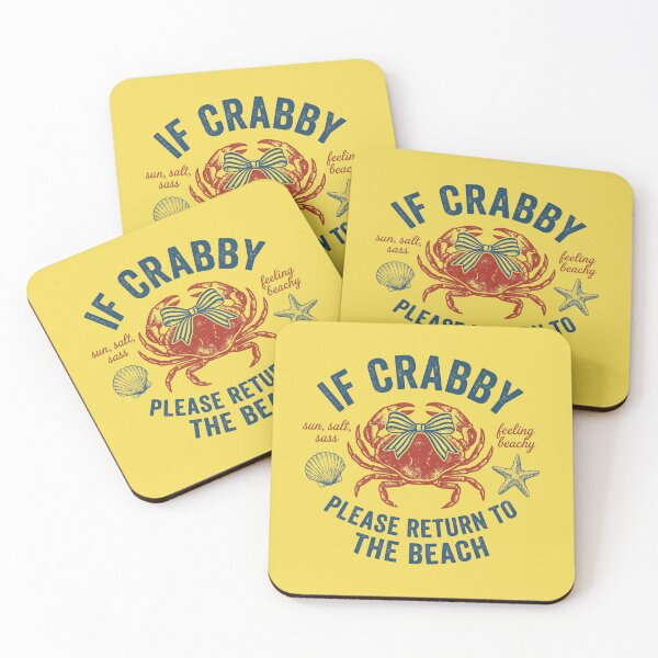 Item preview, If Crabby Please Return To The Beach Funny Vintage Crab designed and sold by AdyKurniawan.