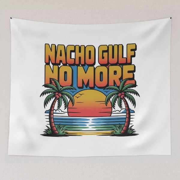 Item preview, Nacho Gulf No More Vintage T-Shirt Retro Tropical Sunset Tee designed and sold by MerchlyMike.