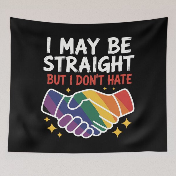 Item preview, I May Be Straight But I Dont Hate Gay Pride Flag LGBTQ Ally designed and sold by sailorjessiArt.