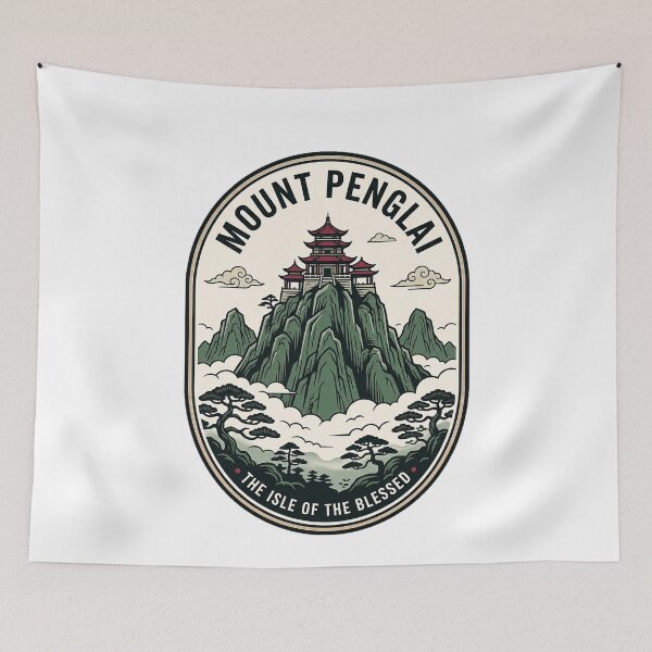 Item preview, Vintage Mount Penglai Isle Of The Blessed Pagoda designed and sold by k3rstman1.